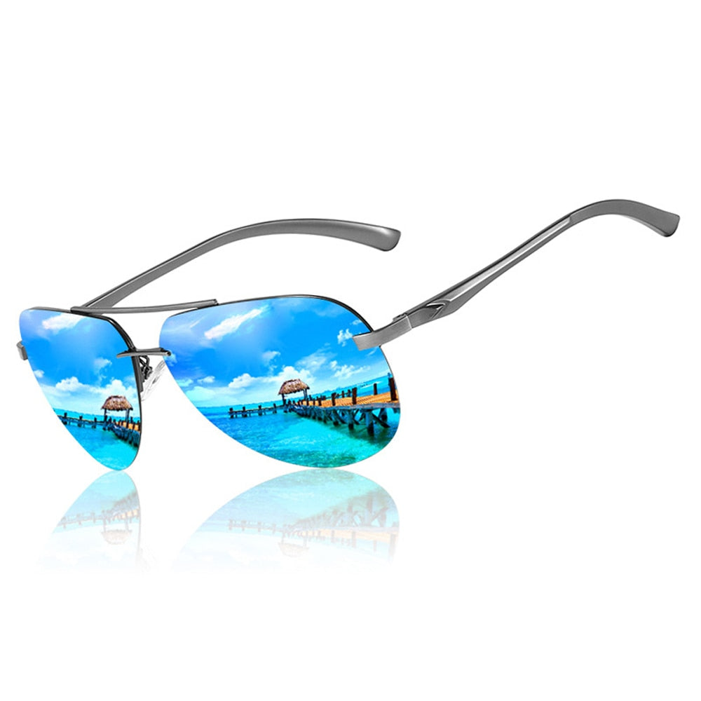 Metal Frame Mirror Lens Sunglasses