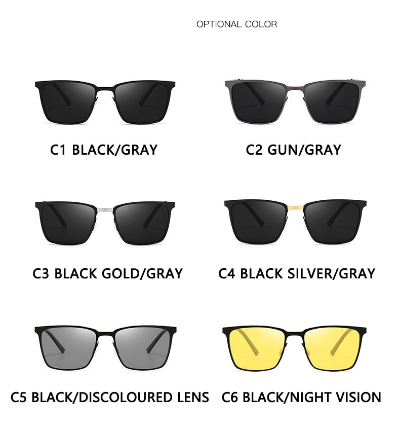 Driving Square Frame Sunglasses