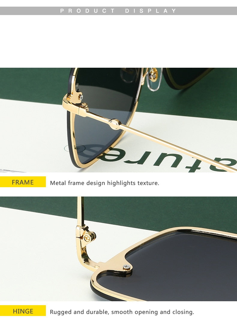 Rimless Square Bee Sunglasses