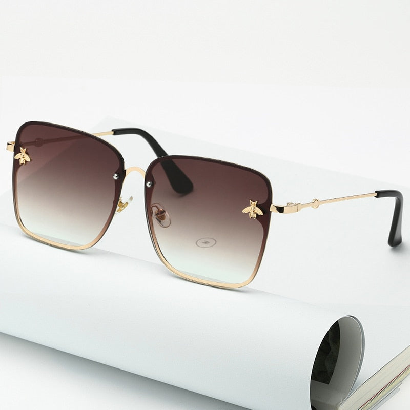 Rimless Square Bee Sunglasses
