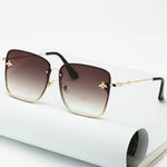 Rimless Square Bee Sunglasses