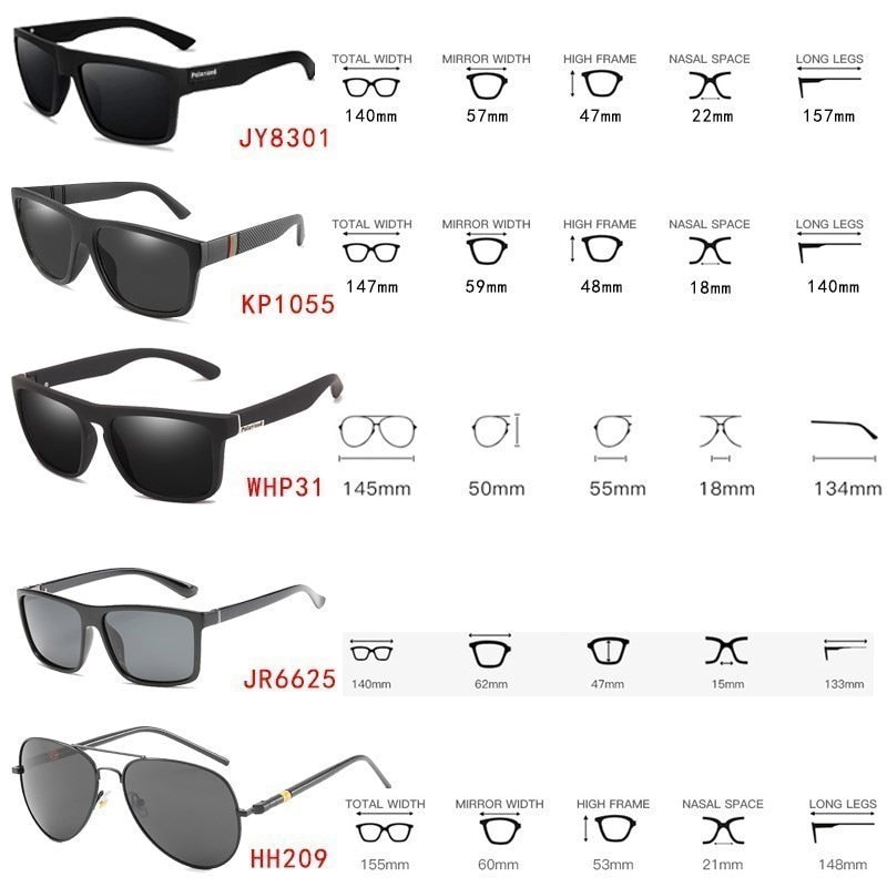 Square Vintage Polaroid Sunglasses