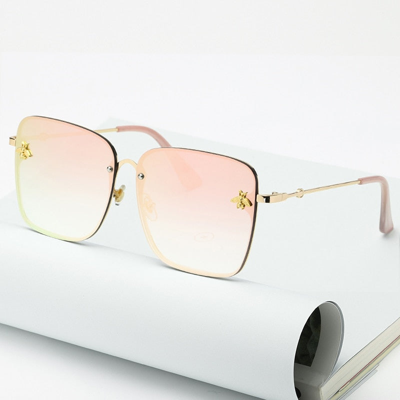 Rimless Square Bee Sunglasses