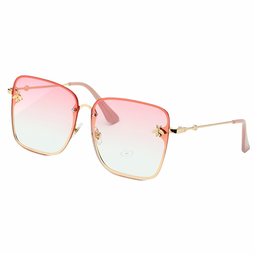 Rimless Square Bee Sunglasses